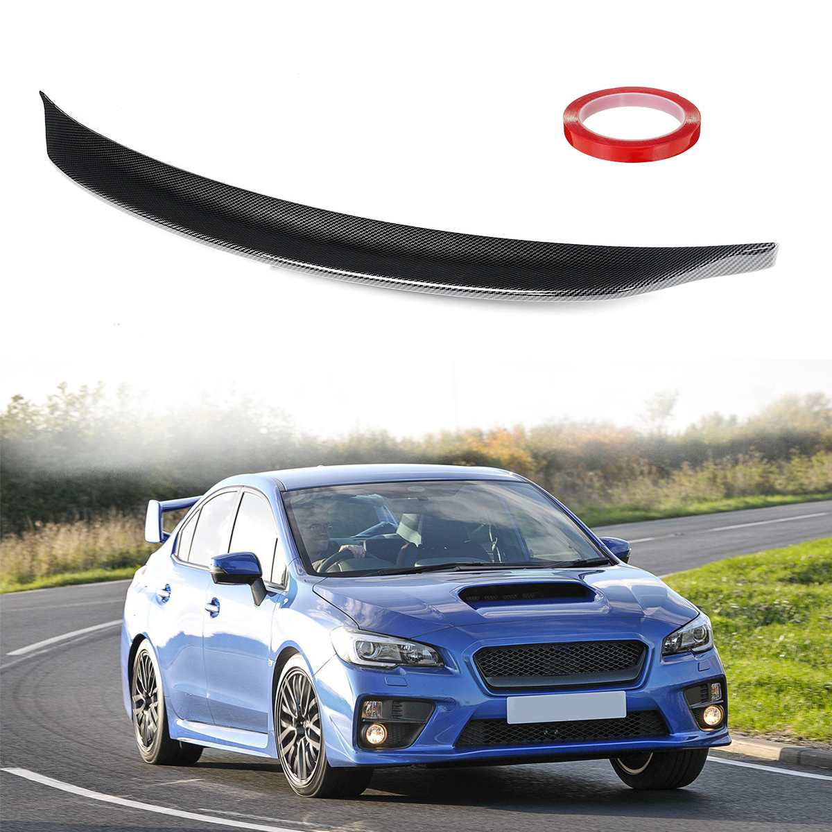 New Real Carbon Fiber High Kick Car Rear Trunk Racing Spoiler Wing Lip For Subaru WRX STI VA1 VA2 2015-2021