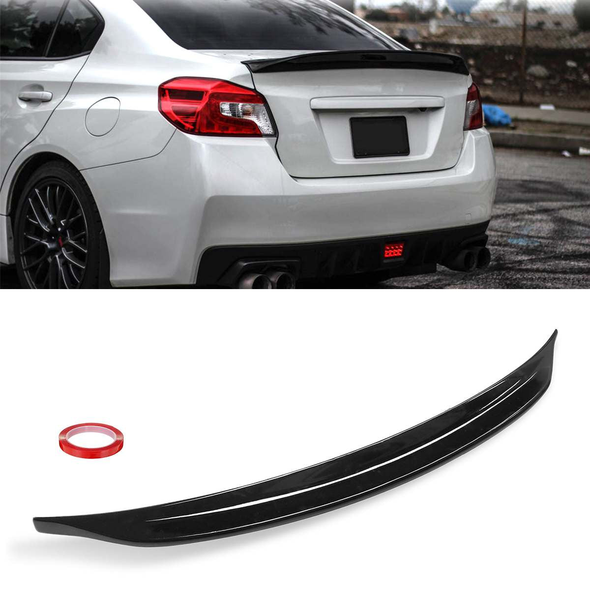 New Real Carbon Fiber High Kick Car Rear Trunk Racing Spoiler Wing Lip For Subaru WRX STI VA1 VA2 2015-2021