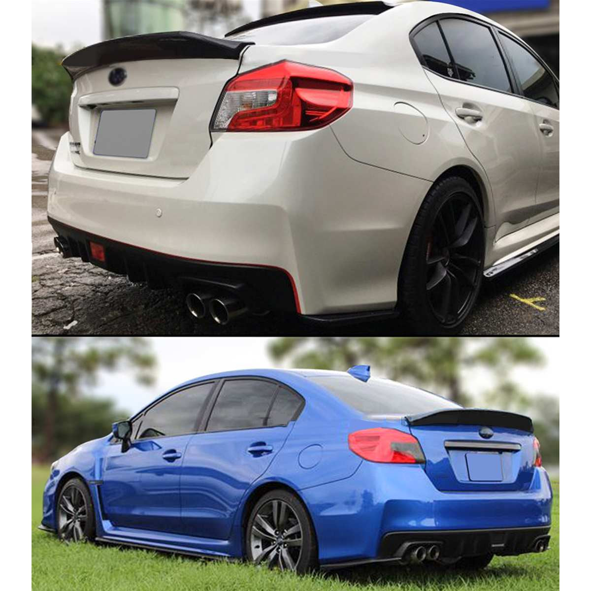 New Real Carbon Fiber High Kick Car Rear Trunk Racing Spoiler Wing Lip For Subaru WRX STI VA1 VA2 2015-2021